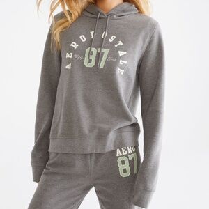 Aeropostale Grey 87 Pullover Hoodie